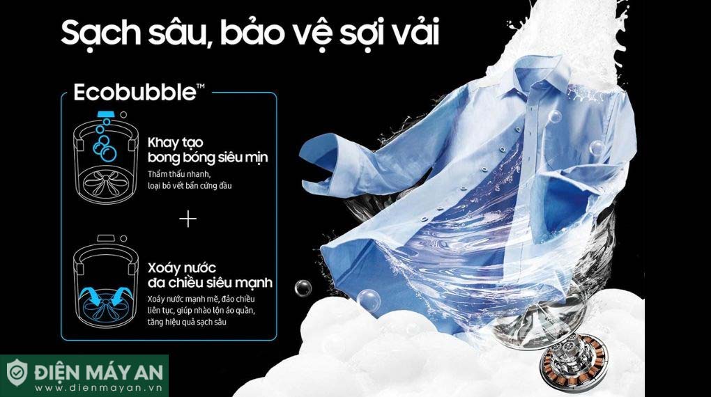 Máy Giặt Samsung Ecobubble Inverter 17 Kg WA17CG6442BDSV